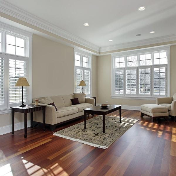 laminate floors come in a variety of styles and designs, including options that mimic hardwood, tile, and even stone